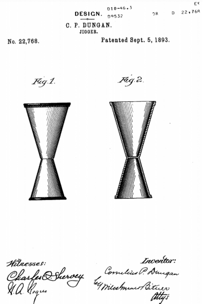 The invention of the cocktail jigger Measurements
