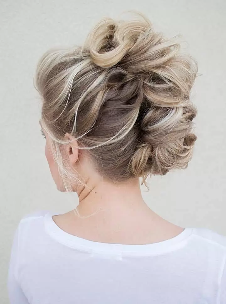 Updo with Mohawk Braid